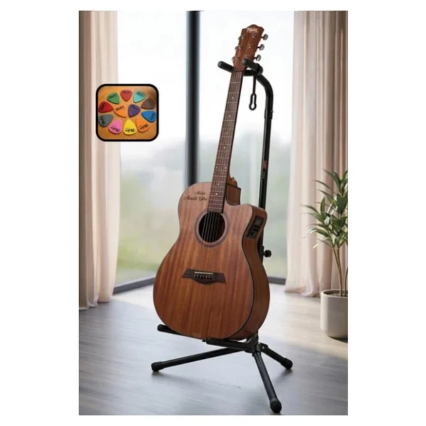 Lastvoice Portatif Demonte Gitar Standi Sehpasi Pena Hediye (Gtr-01) - Görsel 3