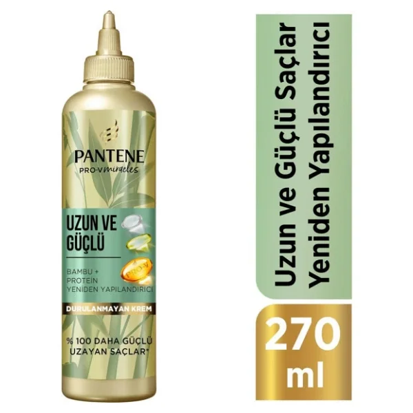 Pantene Uzun Ve Güçlü Bambu + Protein Şekillendirici 270 Ml Durulanmayan Saç Kremi - Görsel 3