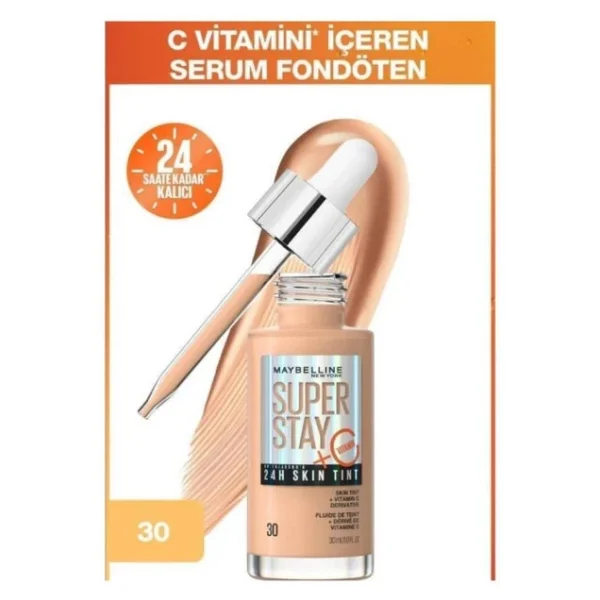 Maybelline New York Super Stay Skin Tint C Vitaminli 30 Ml Serum Fondöten - Görsel 3