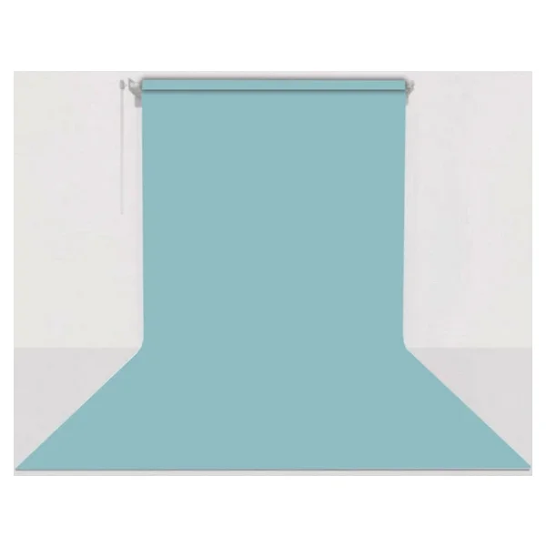 Gdx Sabit Sky Blue Kağıt Fon Seti 2.70x11m Makaralı Duvar Tavan Tipi Sonsuz Stüdyo Fonu - Görsel 2