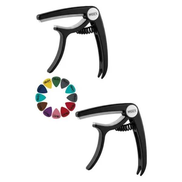 Lastvoice Lct-90bk-X Gitar Capo Metal Kapo Kaliteli ( 2li Set + 10 Pena) - Görsel 2