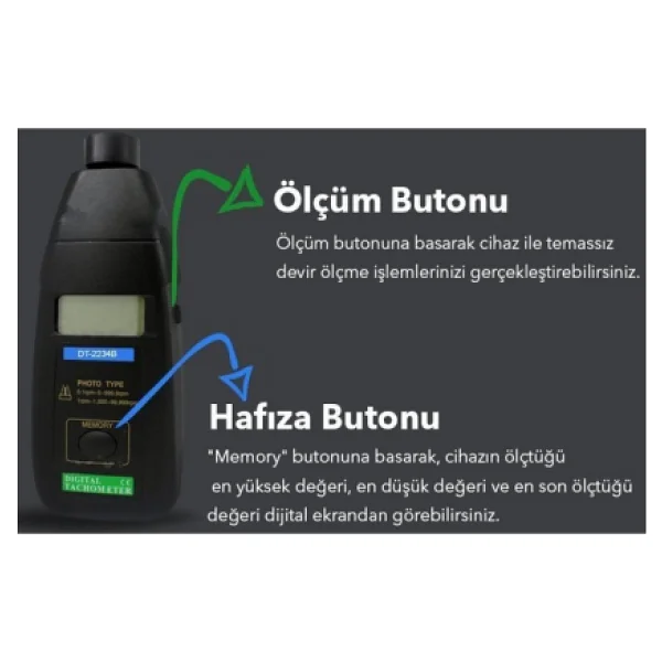 Loyka Lyk-2234b Temassız Takometre - Görsel 7
