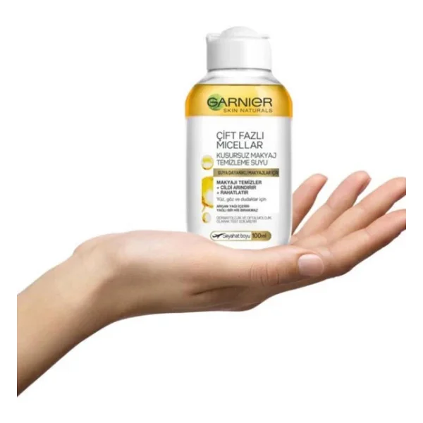 Garnier Çift Fazlı Micellar Kusursuz 100 Ml Makyaj Temizleme Suyu - Görsel 3