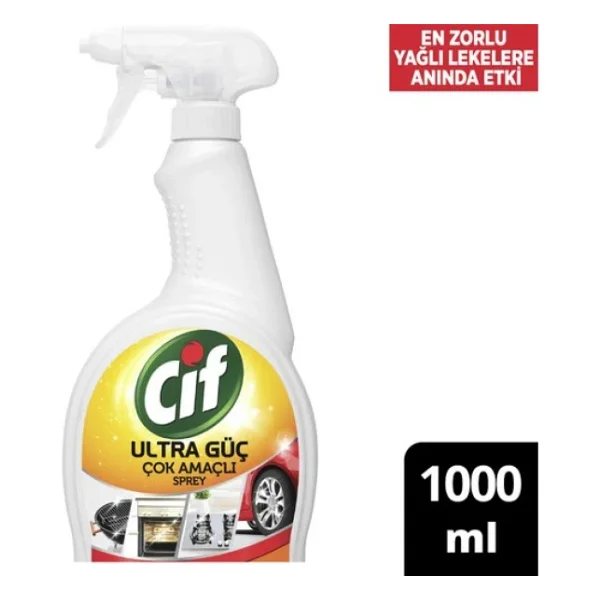 Cif Ultra Güç Çok Amaçlı Yüzey Temizleyici Sprey 1 Lt - Görsel 7
