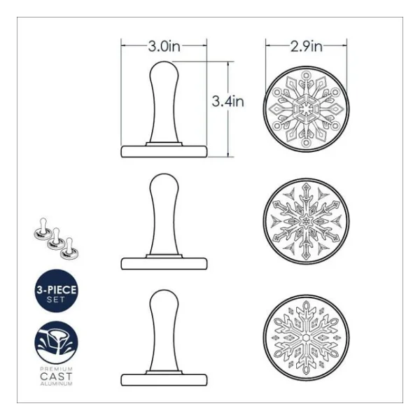 Nordicware 1273 Kar Taneleri Kurabiye Baskı Pulları - Görsel 7