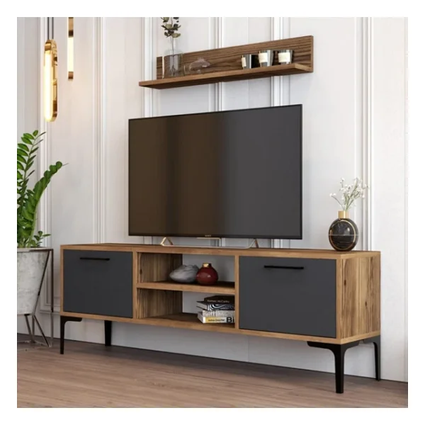 Variant Mobilya Riga TV Ünitesi - Ceviz / Antrasit - Görsel 4