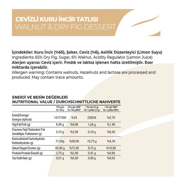 Antalya Reçelcisi 290 Gr Cevizli Kuru İncir Reçeli - Görsel 4