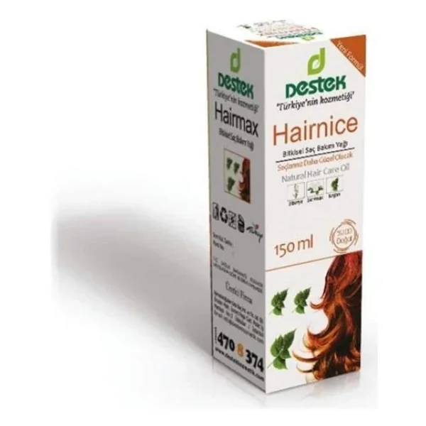 Destek Hairnice Bitkisel Saç Bakım Yağı 150 ML - Görsel 3