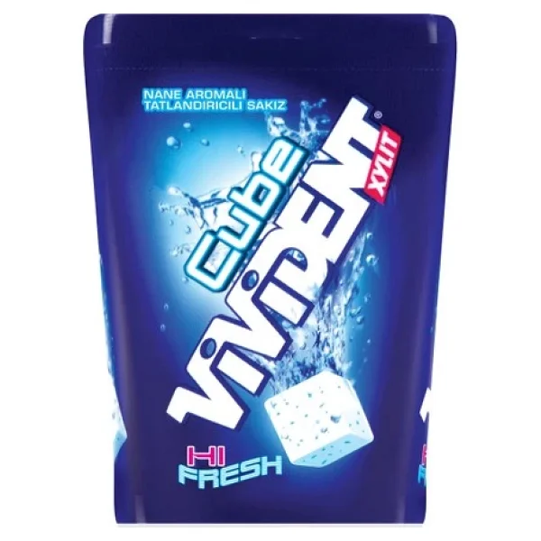 Vivident Xylit Mega Comfort Cube Nane Aromalı 86 Gr 10'lu Paket Sakız - Görsel 5