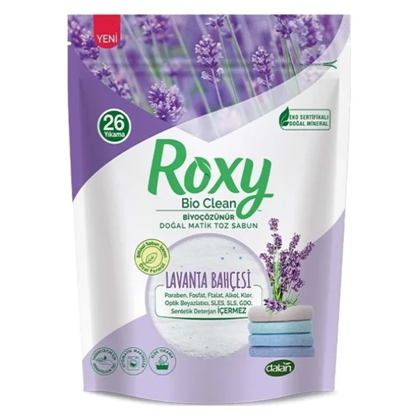 Dalan Roxy Bio Clean Lavanta Bahçesi Toz Sabun 800 Gr 12'li - Görsel 2