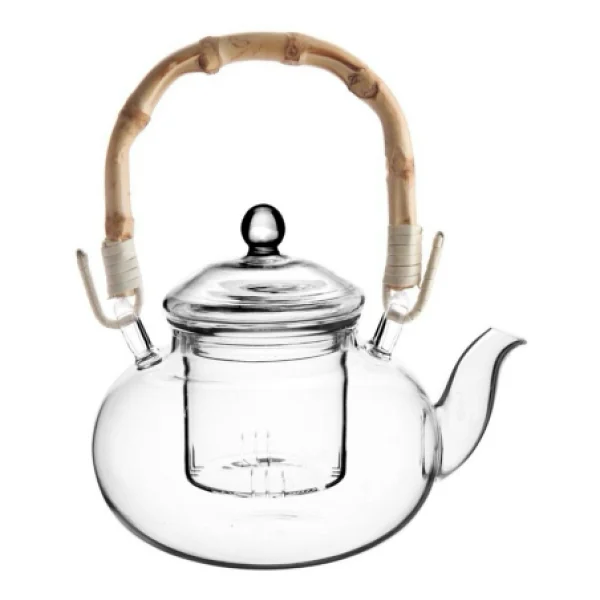 Paçi Bambu Saplı Isıya Dayanıklı Mini Cam Demlik 400ml - Görsel 3