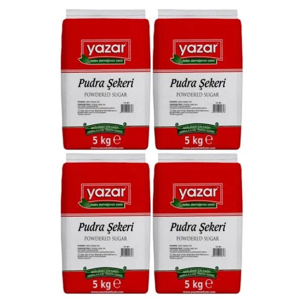 Yazar 5000 Gr 4 Paket Pudra Şekeri - Görsel 2