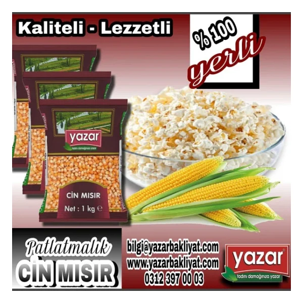 Yazar Patlatmalık Cin Mısır 1 Kg - Görsel 4