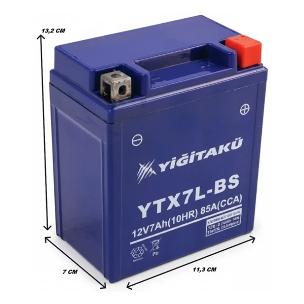 Yiğit Akü Ytx7l-Bs 12 V 7 Ah Motosiklet Aküsü - Görsel 4