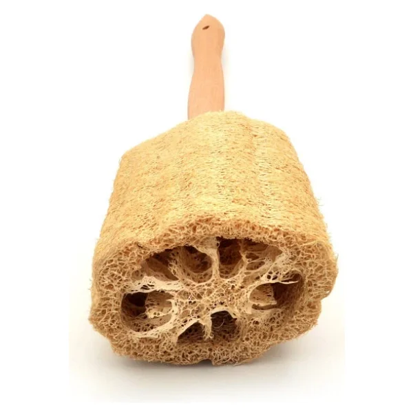 Ahşap Saplı Doğal Kabak Lifi Sırt Fırçası 8x40 Cm. - Görsel 6