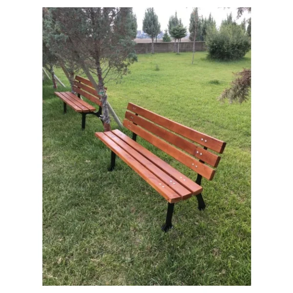 Döküm Bank Ayağı Ahşap Bahçe Bankı Park Oturma Bankları - Görsel 4