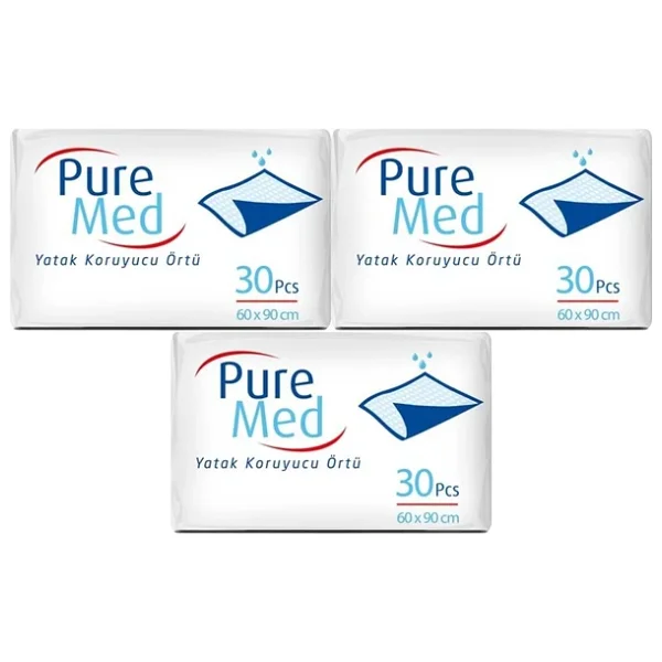 Puremed 60x90 Cm 30'lu 3 Adet Yatak Koruyucu Örtü - Görsel 5