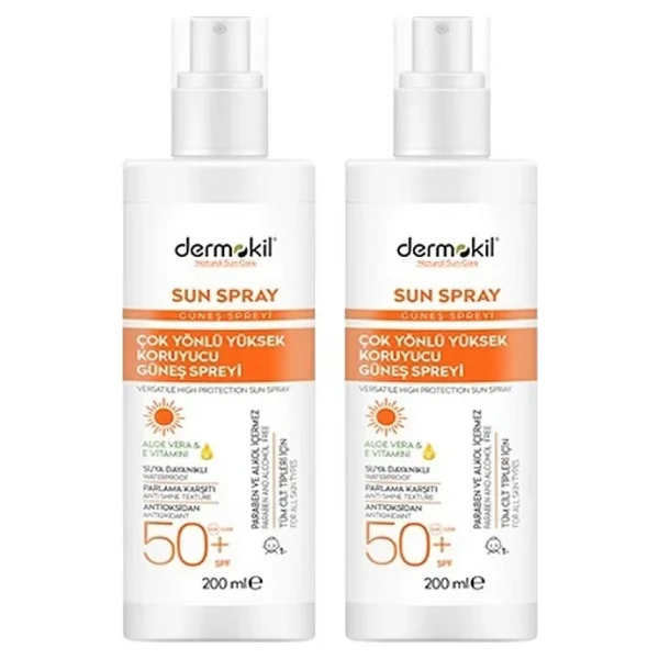 Dermokil Çok Yönlü Yüksek Koruyucu Güneş Spreyi 50SPF 200 ml x 2 Adet - Görsel 3
