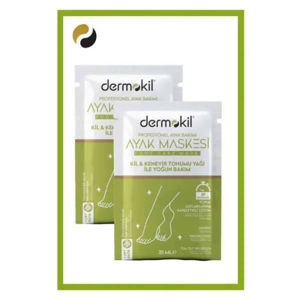 Dermokil Kil Ve Kenevir Yağlı Peeling Etkili Ayak Maskesi 35 Ml 2 ' Li Set - Görsel 4