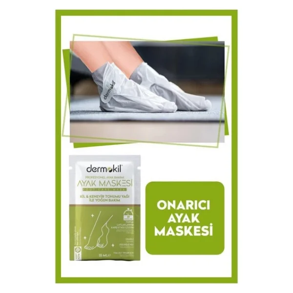 Dermokil Kil Ve Kenevir Yağlı Peeling Etkili Ayak Maskesi 35 Ml 2 ' Li Set - Görsel 6