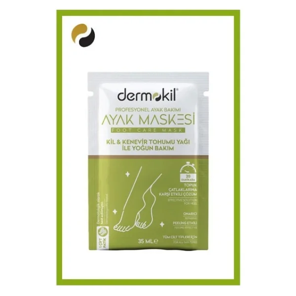 Dermokil Kil Ve Kenevir Yağlı Peeling Etkili Ayak Maskesi 35 Ml 2 ' Li Set - Görsel 7