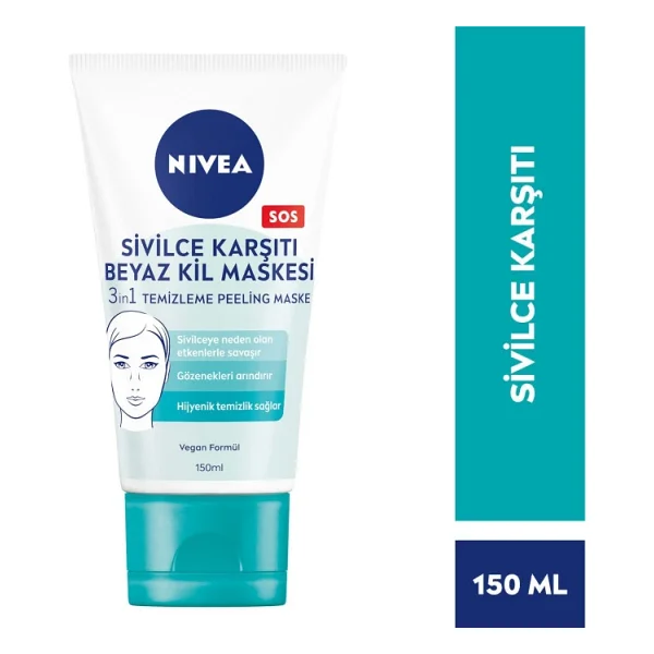 Nivea Sivilce Karşıtı 3'ü 1 Arada 150 Ml Beyaz Kil Maskesi - Görsel 5