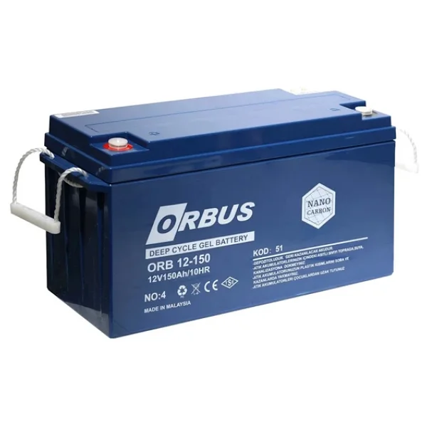 Orbus Orb12-150 12 V 150 Ah Derin Deşarjlı Jel Marin Akü - Görsel 4