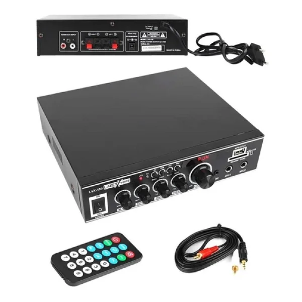 Lastvoice Lvx-150 2x75w Bluetooth Stereo Amplifikatör - Görsel 4