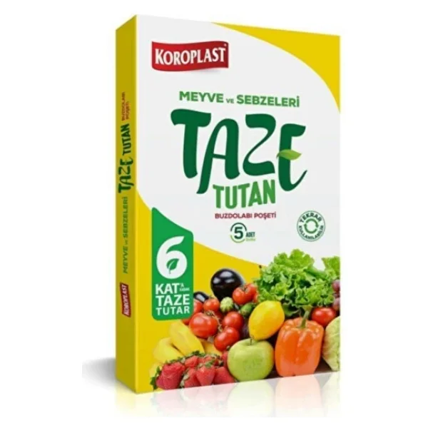 Koroplast 6 Kata Kadar Taze Tutan Buzdolabı Poşeti 5'li - Görsel 5