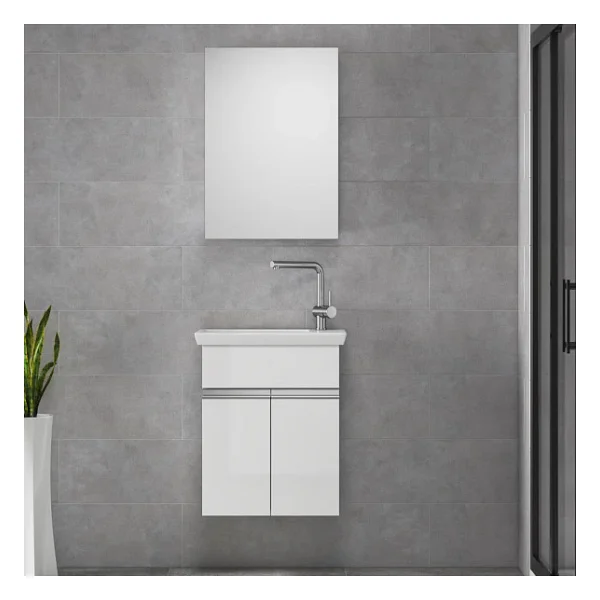 Alfa Banyo Minico Ebeveyn-B 50 X 32 Cm Ayna Dolapli Mdf Banyo Dolabi Takimi - Görsel 3