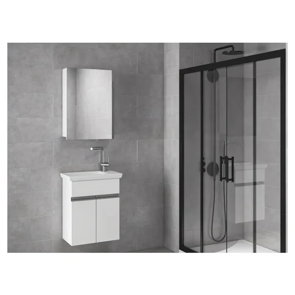 Alfa Banyo Minico Ebeveyn-B 50 X 32 Cm Ayna Dolapli Mdf Banyo Dolabi Takimi - Görsel 4