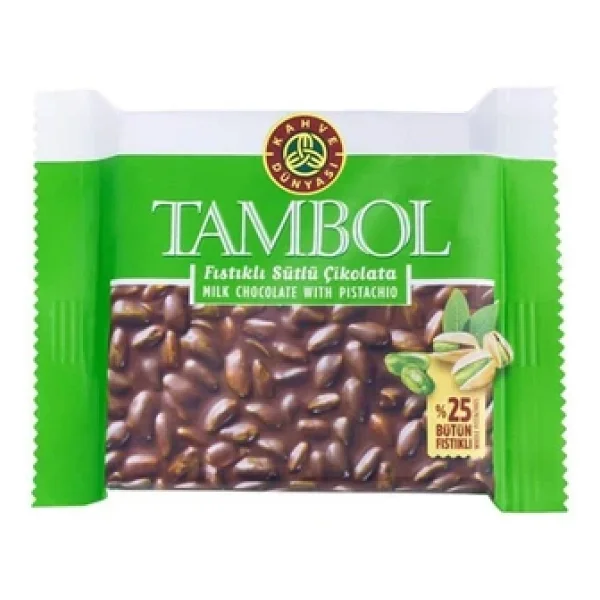 Kahve Dünyası Tambol Antep Fıstıklı Sütlü Çikolata 77 Gr - Görsel 3