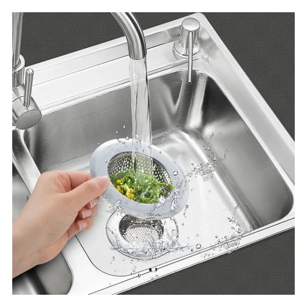 9 Cm Büyük Boy Paslanmaz Çelik Lavabo Süzgeci - Evye Süzgeci - Eviye Süzgeç - Görsel 3