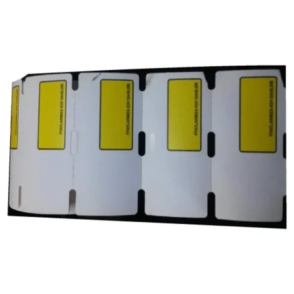 Termal Karton Raf Etiketi Sarı İndirimli 38x80 500 Adet - Görsel 3