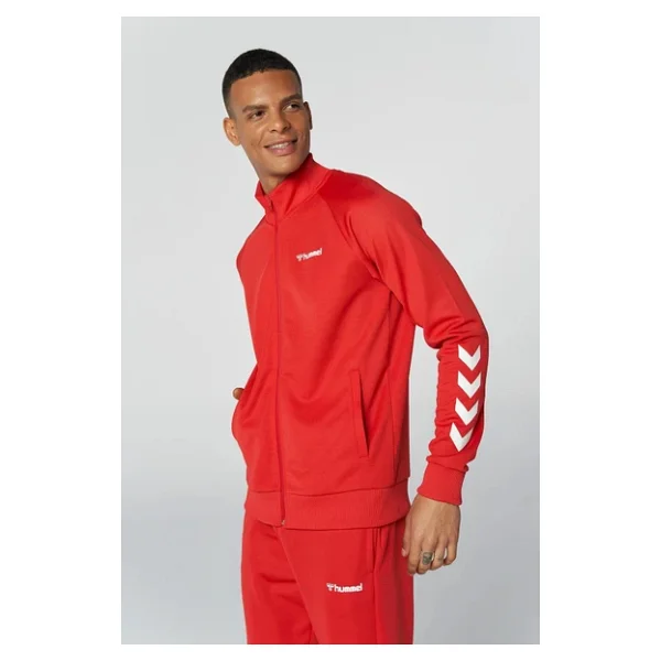 Hummel Falconzo 921133-3658 Kırmızı Erkek Eşofman Üstü - Görsel 2