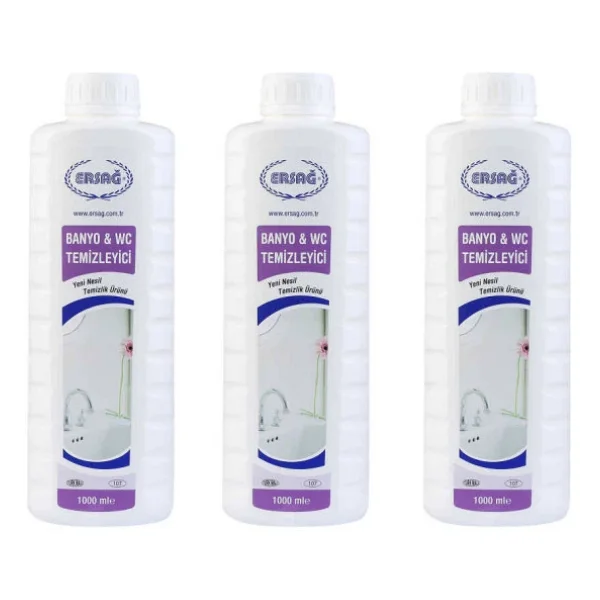 Ersağ Antibakteriyel & Antifungal Banyo & Wc Temizleyici 1 Lt 3'lü - Görsel 3