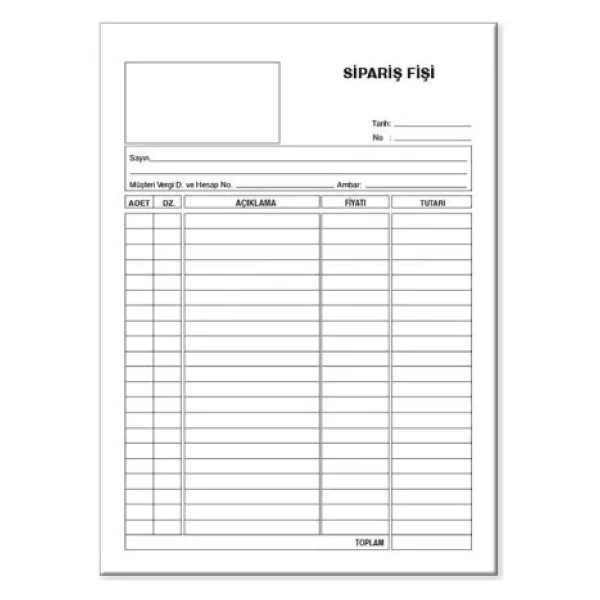 Folix Sipariş Fişi 18,5 X 26 Cm - 5 / 50 2 Nüsha Otokopili Flx-800072 - Görsel 5