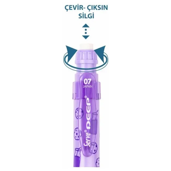 Serve Deep Tatlı Temalı Pastel 0.7 Mm Versatil Uçlu Kalem - Görsel 3