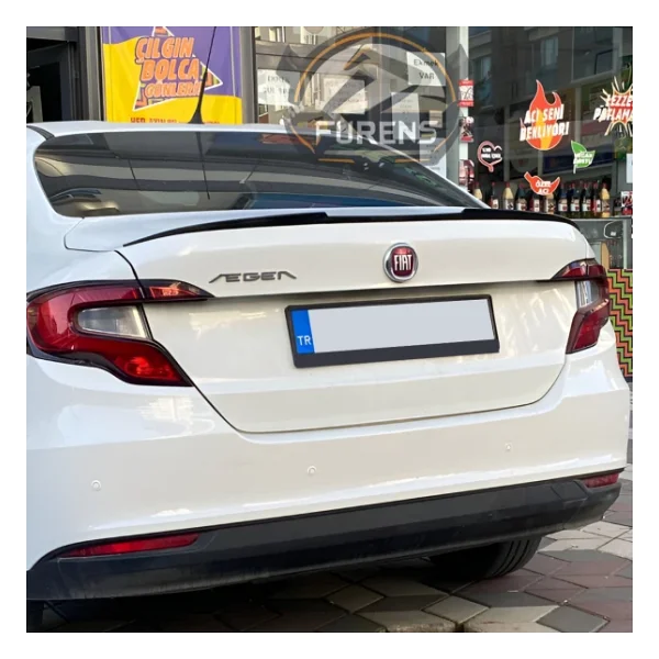 Fiat Egea Bagaj Üstü Yarasa Spoiler Piano Black 2015-2023 Uyumlu - Görsel 6