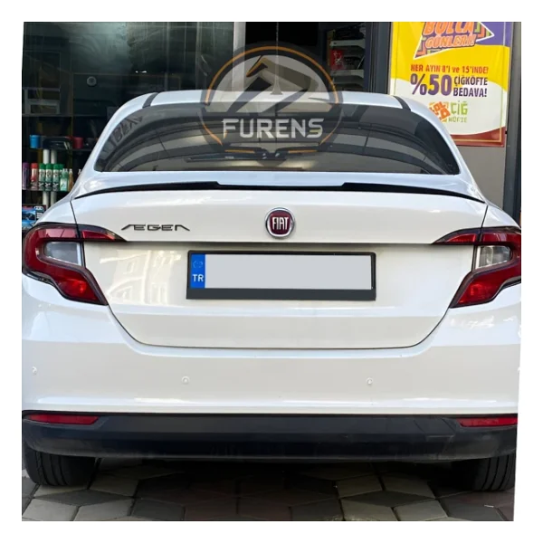 Fiat Egea Bagaj Üstü Yarasa Spoiler Piano Black 2015-2023 Uyumlu - Görsel 7