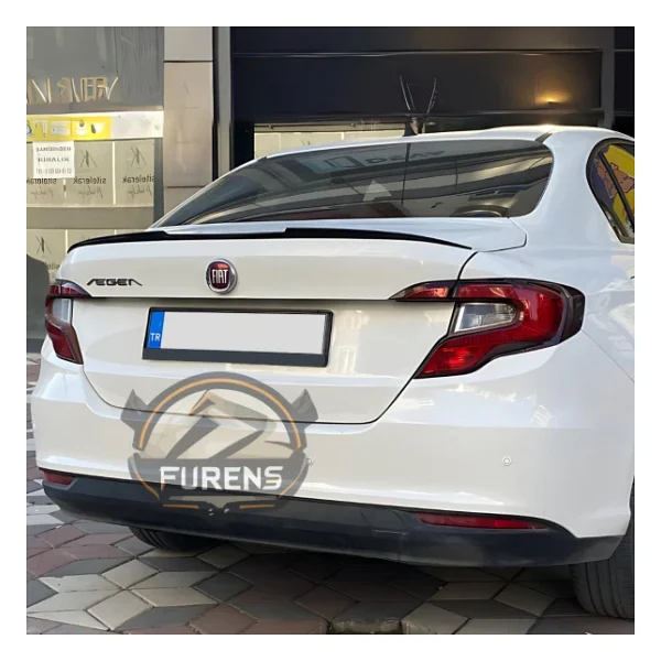 Fiat Egea Bagaj Üstü Yarasa Spoiler Piano Black 2015-2023 Uyumlu - Görsel 9