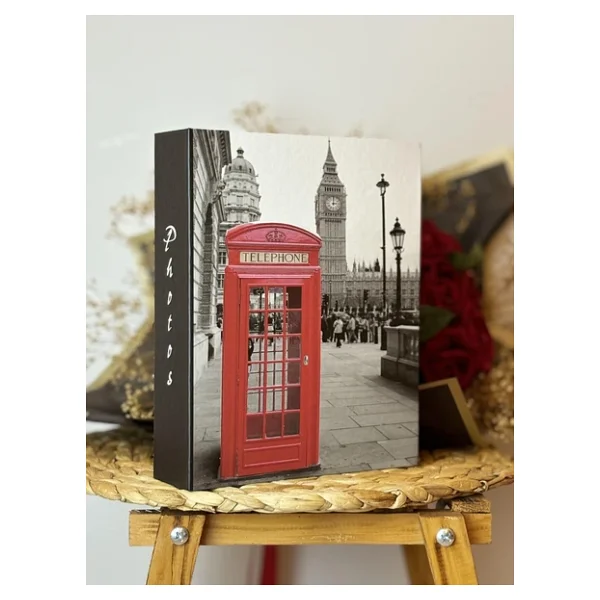 Rabsev Fotoğraf Albümü 10x15cm 200 Fotoğraf Kapasiteli Renkli Telephone Desenli Anı Albümü - Görsel 3