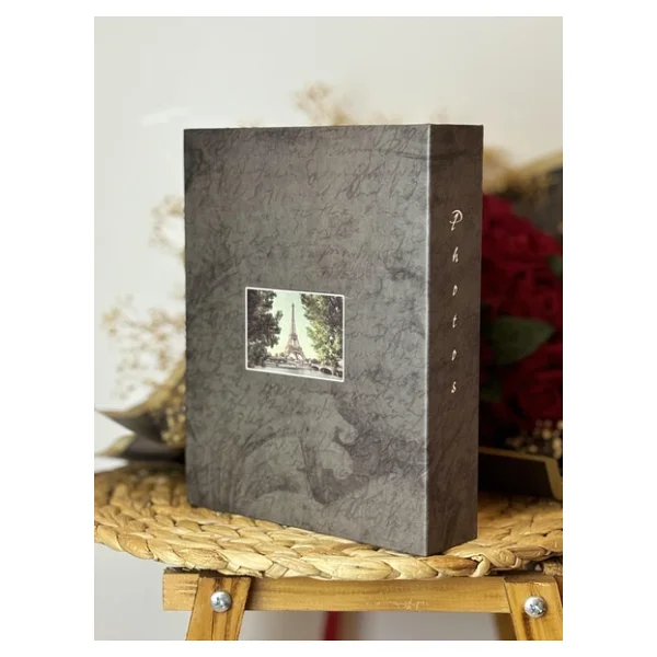 Rabsev Fotoğraf Albümü 10x15cm 200 Fotoğraf Kapasiteli Renkli Eyfel Desenli Anı Albümü - Görsel 7