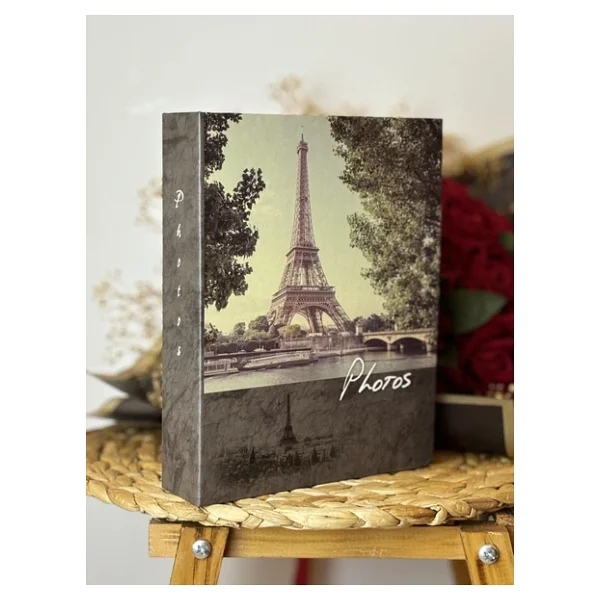 Rabsev Fotoğraf Albümü 10x15cm 200 Fotoğraf Kapasiteli Renkli Eyfel Desenli Anı Albümü - Görsel 3
