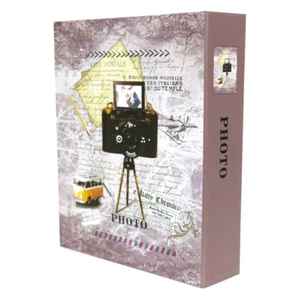 Rabsev Rs4602-1 Fotoğraf Albümü 10x15cm 200 Fotoğraf Kapasiteli Kamera Desenli Anı Albümü - Görsel 5