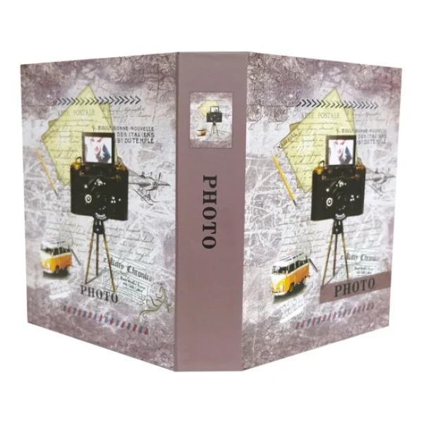 Rabsev Rs4602-1 Fotoğraf Albümü 10x15cm 200 Fotoğraf Kapasiteli Kamera Desenli Anı Albümü - Görsel 6