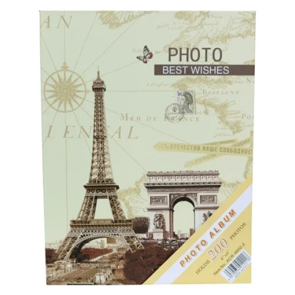 Rabsev Rs4602-2 Fotoğraf Albümü 10x15cm 200 Fotoğraf Kapasiteli Eyfel Kulesi Desenli Anı Albümü - Görsel 4