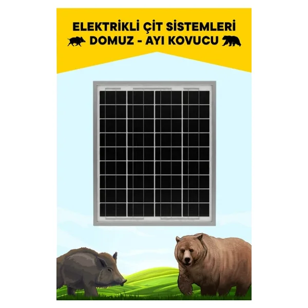 Atlas Elektrikli Çit 25w Güneş Paneli - Görsel 3