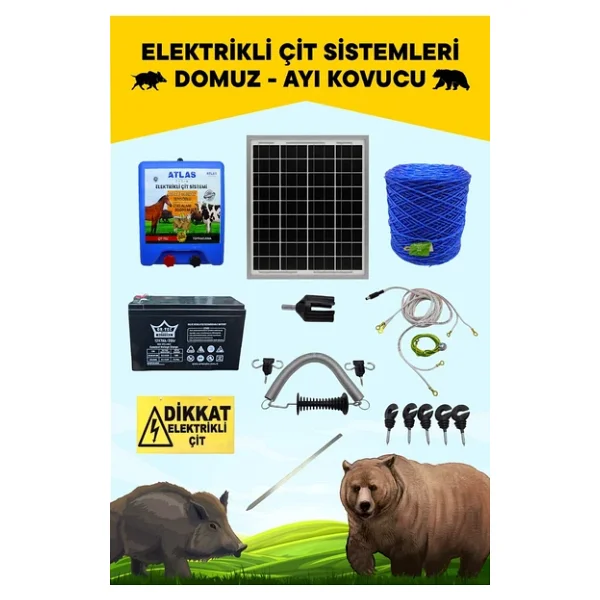 Atlas Ekonomik Elektrikli Çit 5 Yıl Garanti 2000mt Set Ömürlük Ürün No4 - Görsel 3