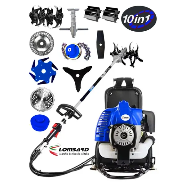 Lombard Italia 543 Lb Turbo 10 In 1 Sırt Tipi Ot Çim Biçme Tırpanı + Toprak Eşeleme+ Akrobat Çapa Aparatı - Görsel 5